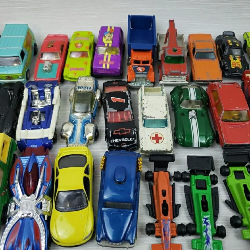Mix Lot Die Cast 56 Cars Trucks Hot Wheels Golden Lensey Majorette Toy